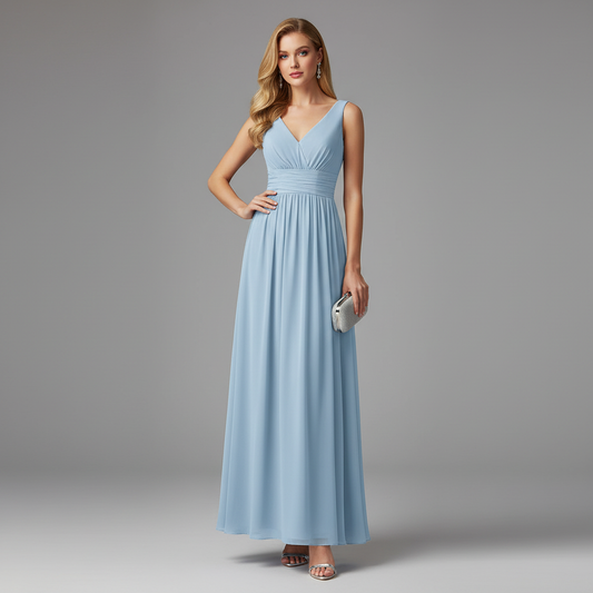 Elegant V-Neck Maxi Dress | Women's Summer Formal Dress