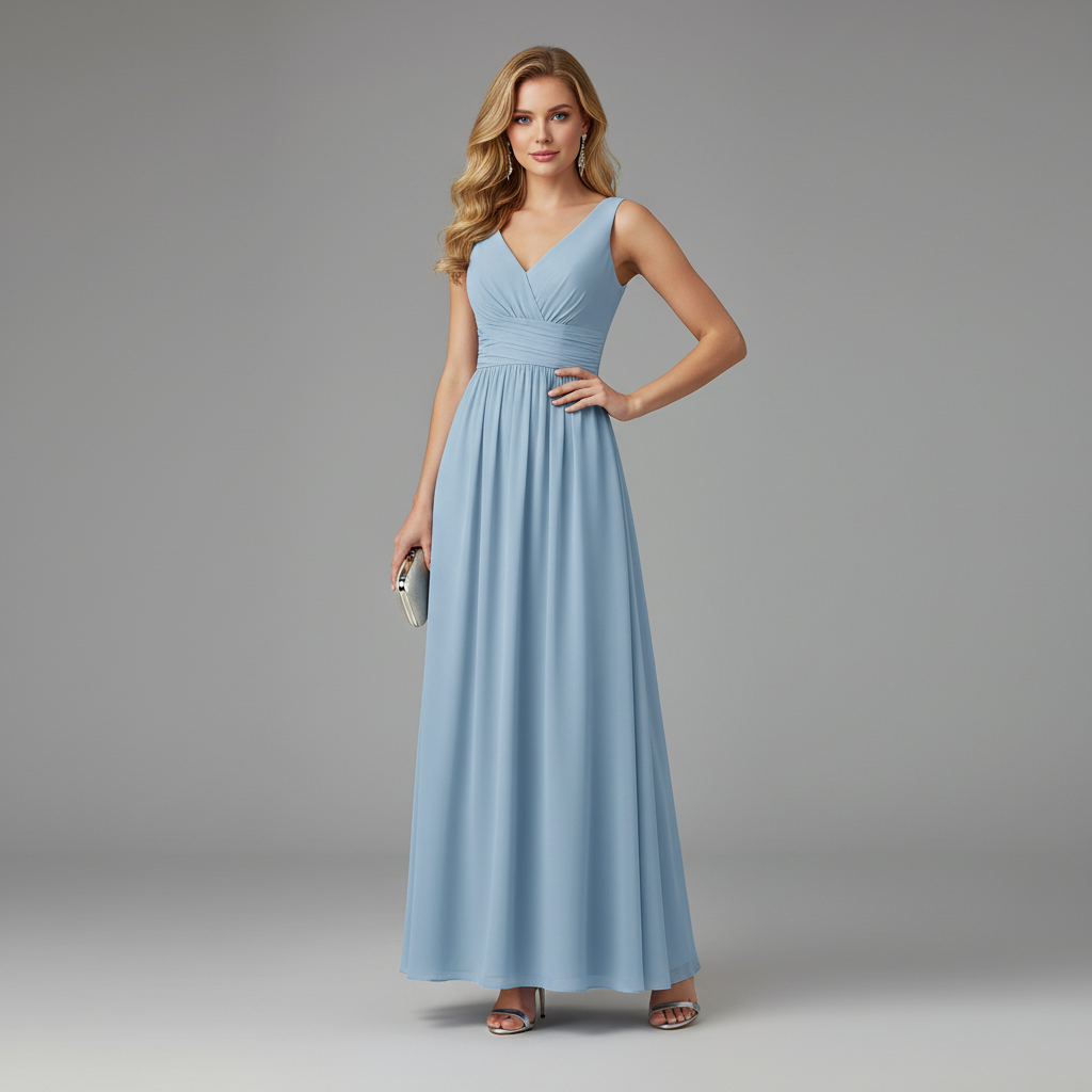 Elegant V-Neck Maxi Dress | Women's Summer Formal Dress