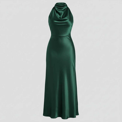 Halter Evening Dress | Women's Cocktail Midi Dress