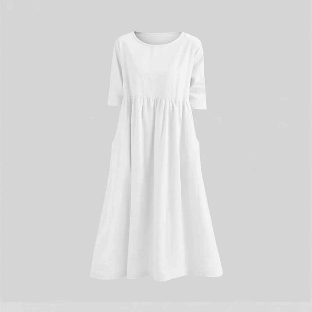 Loose Fit Midi Dress | Women's Summer Dresses