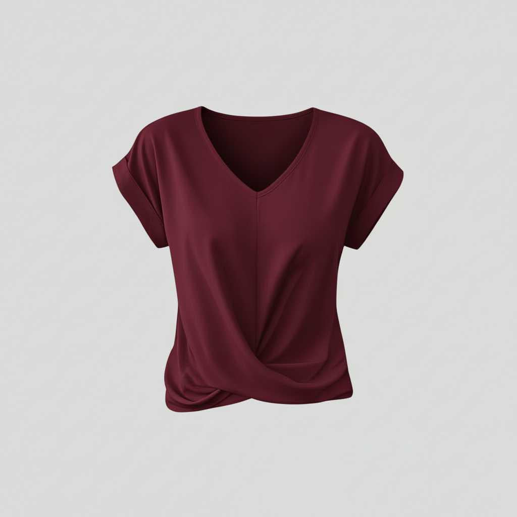 V-Neck Twist Top | Women's Blouse for Going Out