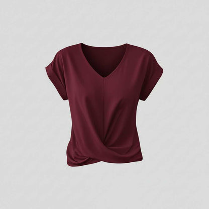V-Neck Twist Top | Women's Blouse for Going Out