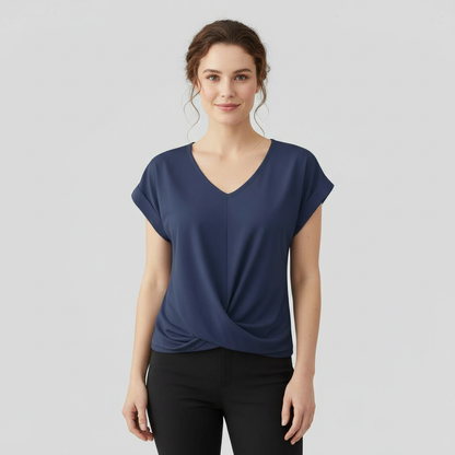 V-Neck Twist Top | Women's Blouse for Going Out
