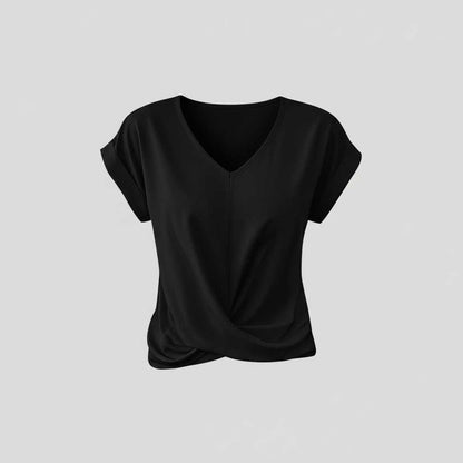 V-Neck Twist Top | Women's Blouse for Going Out