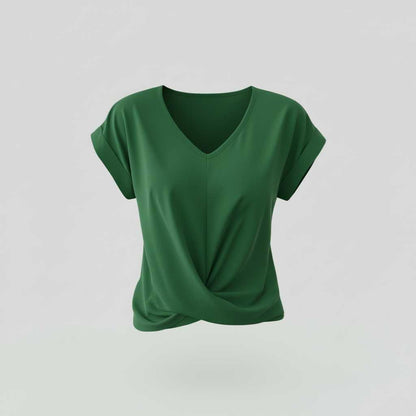 V-Neck Twist Top | Women's Blouse for Going Out