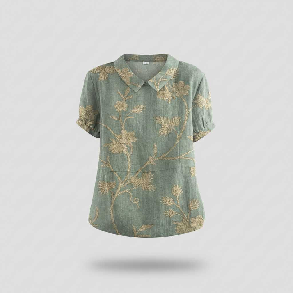 Vintage Floral Blouse | Women's Long Sleeve Casual Top